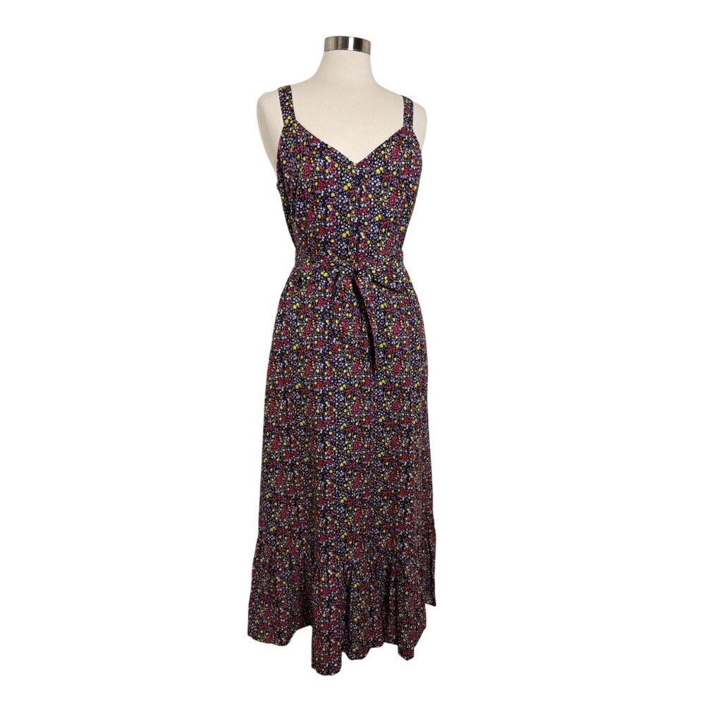 NWOT J.Crew Factory Womens Floral Maxi Dress Size 14 Linen Blend Cottagecore - Picture 3 of 16